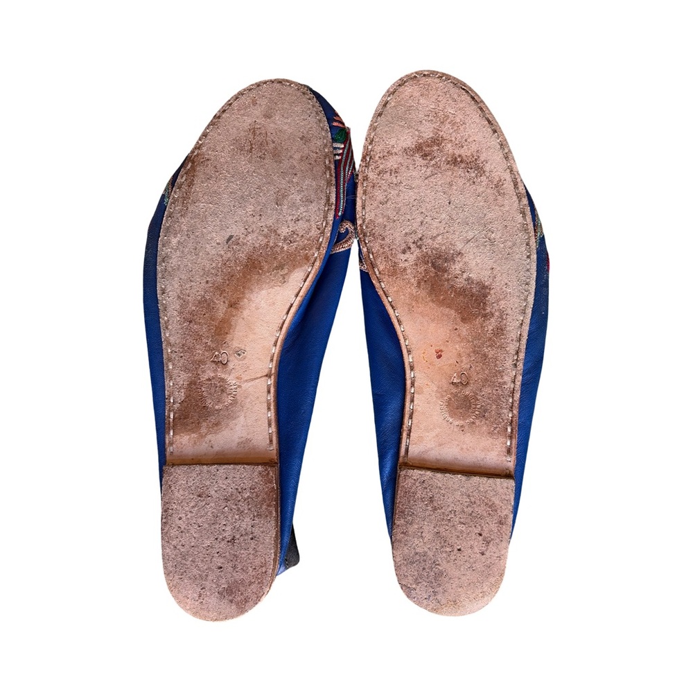 Meher kakalia Embroidered Leather Ballet Flats - Hand Made - Picture 8 of 9